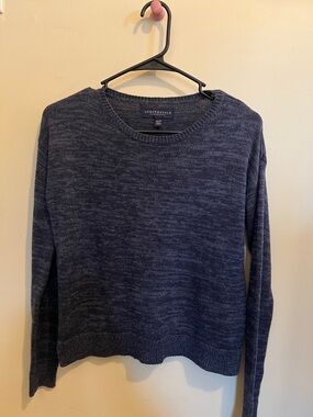 Aeropostale Women's Heathered Navy Crewneck Sweater